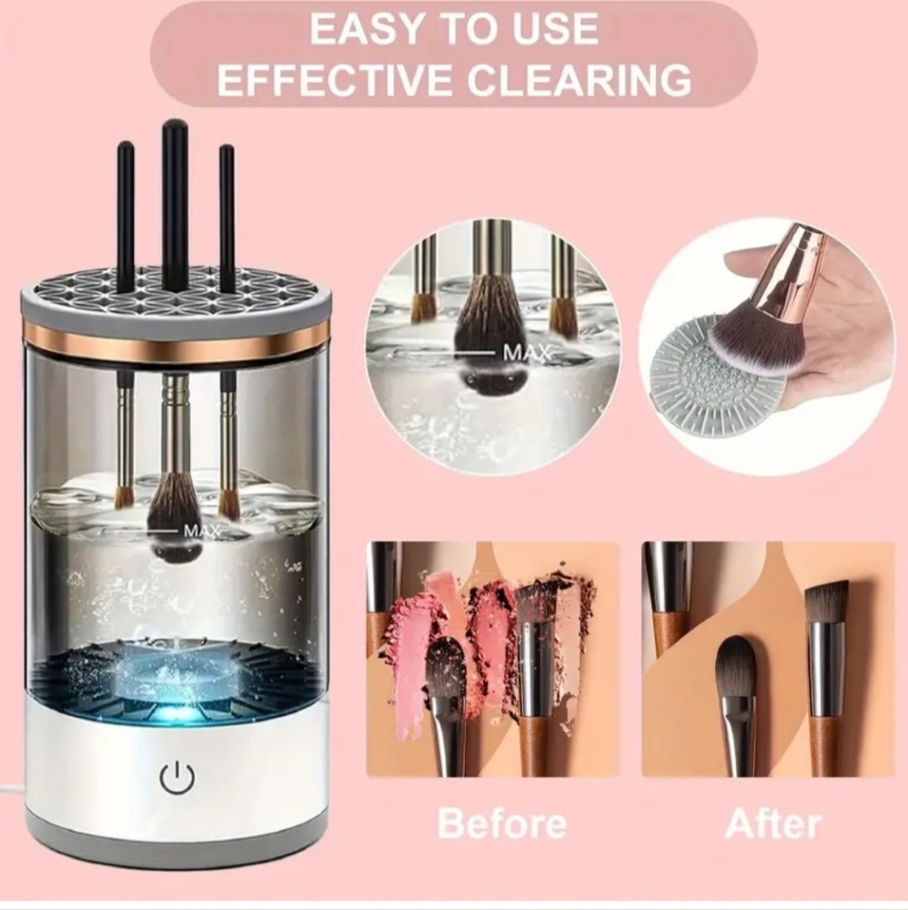 Electric Makeup Brush Cleaner Machine & Makeup Brush Bundle (New) - Picture 4 of 7